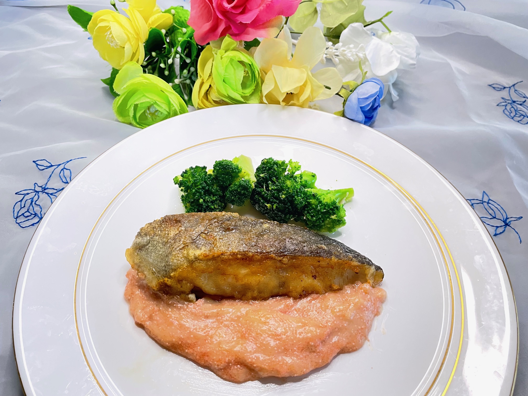 生たらのミルクたらこあんかけ