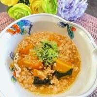 かぼちゃのひき肉あん