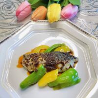 白身魚の粒マスタードソース