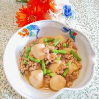 里芋と牛肉の味噌煮